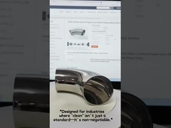 SS304 스테인리스 스틸 90도 단 팔꿈치 부착 주름 기술