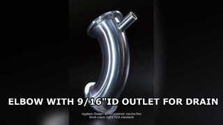 배수 밸브 포트가 있는 위생 엘보