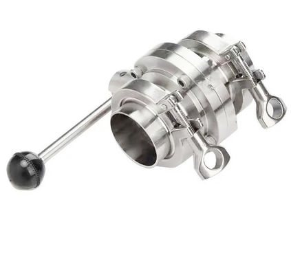 스테인레스 스틸 핸드 조작 나비 밸브, 트리 클램프 페러울 전체 세트