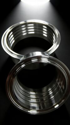 스테인리스 스틸 위생 스레드 결합 커넥터 식품 등급 304/316L 재료, Ra ≤ 0.8μm 표면 완화 및 DIN 11851 준수